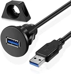 Urwoow Small Usb 3.0 To Female Aux Flush Panel Mount Feet, Black. Fixed Price $12.94.