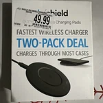 Tylt Shield 10W Slim Fastest Two Pack Wireless Charging Pads For Iphone Galaxy. Fixed Price $19.49.