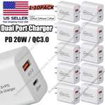 20W Pd Power Adapter Usb Qc 3.0 Fast Wall Charger For Iphone Samsung Ipad Lot. Fixed Price $26.63.