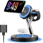 New 3 1 Charging Station For Apple Compatible With Magsafe Charger Stand. Fixed Price $34.37.