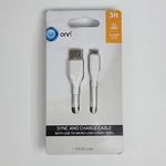 Usb Charge Cable Sync And Micro Connector 3 Ft White. Fixed Price $6.99.