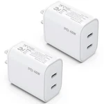 Igenjun 2PACK 40W Usb-c Dual Port Charger Adapter Fast Charging White. Fixed Price $13.88.