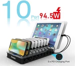Kavalan 10 Port Usb A,c Smart Phone Charging Station Dock Organizer Rapidcharger. Fixed Price $35.00.