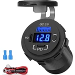 12V -24V Usb Outlet Car Charger Socket Dual Pd 30W And 18W QC3.0 Port. Fixed Price $9.99.