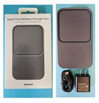 Samsung 15W Wireless Charger Duo With Travel Adapter Dark Gray (EP-P5400TBE). Fixed Price $27.00.