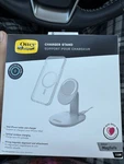 Otterbox Aluminum Charging Stand With Magsafe 15W - White + Cable & Wall Plug. Fixed Price $35.00.
