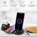 6 Wireless Charging Dock Station Fast Charge For IPHONE14 13 Iwatch Airpods. Fixed Price $21.98.