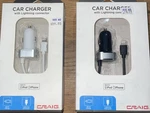 2 Craig Car Charger Connector For Ipod/iphone White And Black CRA6101. Fixed Price $11.95.