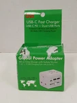 Qvs Usb-a And Usb-c Fast Charger Global Power Adapter, White. Fixed Price $12.99.