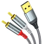 Mcsper Usb To Rca Audio Cable (6.6FT), 2.0 Male Stereo. Fixed Price $15.49.