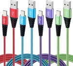 Bynccea Type Charger Cable 4-PACK Blue-red-purple-light GREEN*10FT. Fixed Price $21.99.