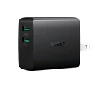 Aukey Wall Charger Ultra Compact Dual Port 4.8A Output Fast Charging Foldable. Fixed Price $12.50.
