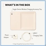 Courant CATCH:3 Wireless Charging Accessory Tray Rare Bone Italian Leather Bnib. Fixed Price $159.00.