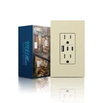 Topeler Ivory Usb Wall Outlet, 30W 6.0A Ports Receptacles With T.... Fixed Price $20.64.