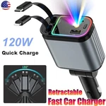 66W 4-IN-1 Car Charger Usb-c Dual Fast Charging With Starlight Projection. Fixed Price $17.43.