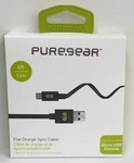 New Oem Puregear Micro Usb Flat Charge-sync Cable 60695PG Black. Fixed Price $6.26.