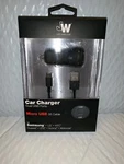 Just Wireless Car Charger Dual Usb Port Micro 5 Cable. Fixed Price $7.95.