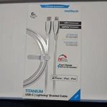 Naztech Titanium 6FT Braided Charging Data Sync Cable (mfi-certified). Fixed Price $7.99.