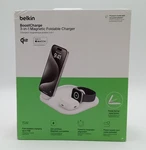 Belkin Boost 3-IN-1 QI2 15W Magnetic Foldable Charger White New. Fixed Price $40.80.
