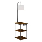 3-IN-1 Lamp Table: Rotatable Shade, 3-COLOR Led, Usb/type-c/ac, 66LB Top. Fixed Price $61.36.