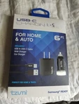 Tzumi Usb-c Auto Home Chargepak Samsung Ready. Fixed Price $10.99.