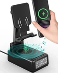 Gifts For Men Cell Stand With Wireless Bluetooth Speaker Charger. Fixed Price $42.89.