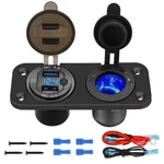 Linkstyle 12V Charger Socket Panel, 18W QC3.0 Usb-a Port Dual Power Black. Fixed Price $22.96.