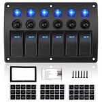 Xhtechnology 6 Gang Marine Boat Rocker Switch Panel Waterproof Overload Prote.... Fixed Price $29.86.