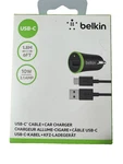 Belkin Usb-c Cable + Car Charger 10W/2.1AMP 6' Black. Fixed Price $19.95.