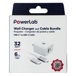 Powerlab 32W Wall Charger And 6-FT Usb-c To Cable White/silver. Fixed Price $16.45.