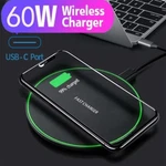 60W Wireless Fast Charger Charging Pad Dock For Samsung Iphone Android. Fixed Price $12.99.