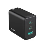 Tecknet Usb Charger 65W Pd 3.0 Gan Type Foldable Adapter With 3-PORT Fast Wall. Fixed Price $31.23.