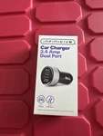 Infinitive Car Charger 3.4 Amp Dual Usb Ports 100% Satisfaction Guaranteed. Fixed Price $7.00.