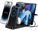 5 1 Wireless Charger For Iphone Iwatch Airpods Fast Charging Station Black. Fixed Price $41.36.