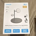Anker Maggo 3-IN-1 Wireless Charging Stand 15W Fast Magsafe/qi White. Fixed Price $35.00.