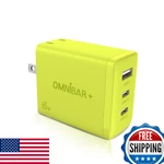 Omnibar 65W Usb Charger Block, 3-PORT Gan Wall Power Adapter, Ip. Fixed Price $47.97.