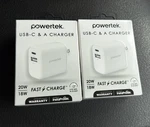 Chargers Liquipel Powertek Woven 20W Combo Wall - White Nib. Fixed Price $18.50.