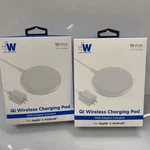 2X Just Wireless 10WATT Qi Charging Pad - White. Fixed Price $16.88.