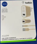 Belkin Mixit Car & Home Charger Kit Samsung (others) 4 Ft Cord Gold Brand-new. Fixed Price $19.99.