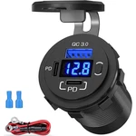 12V -24V Usb Outlet Car Charger Socket Dual Pd 30W And 18W QC3.0 Port. Fixed Price $14.99.