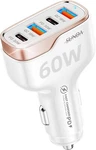 Sunda 60W Usb Fast Car Charger, 4-PORTS Adapter, Dual Type PD30W. Fixed Price $18.99.