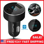 Dual Usb Car Charger Adapter Led Display Fast Charging For Iphone X 8 Samsung S9. Fixed Price $9.84.