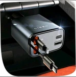 Lisen 69W Retractable Usb-c Car Charger Fast Charging Adapter For Iphone 16 / 15. Fixed Price $24.99.