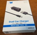 Just Wireless- Car Charger Usb Type-c 2.4 Amp 12 Watt 6FT Cable Samsung. Fixed Price $7.91.