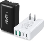 Usb Wall Charger 40W, Excgood 4-PORT Flat Charging Block Dual Pd+qc Slim. Fixed Price $23.94.