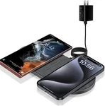 20W Dual Fast Wireless Charger Pad For Iphone Samsung Airpods With Adapter. Fixed Price $27.89.