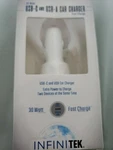Infinitek Car Charger Usb-c & Usb-a 30 Watt Dual Port Fast White New. Fixed Price $11.99.