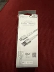 Ihome Nylon Braided Lightning To Usb-c Cable, White, 6'. Fixed Price $10.00.