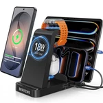 Wireless Charger For Samsung: 5 1 Charging Station Black. Fixed Price $47.49.