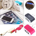 Thriple Usb Ports Data Cable Adapter Power Cord Charger F Samsung Cell Phones. Fixed Price $9.99.